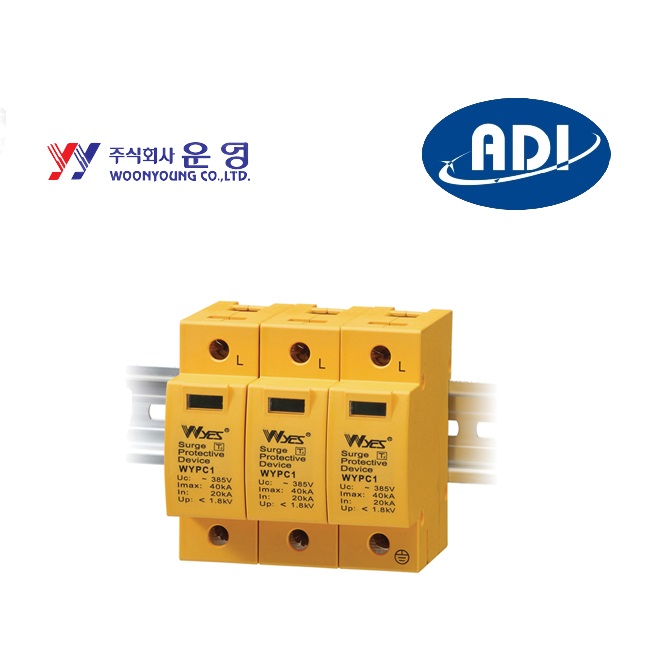 Chống sét lan truyền 3P 380V, 3W+G,60kA, Woonyoung WYPC3060T380