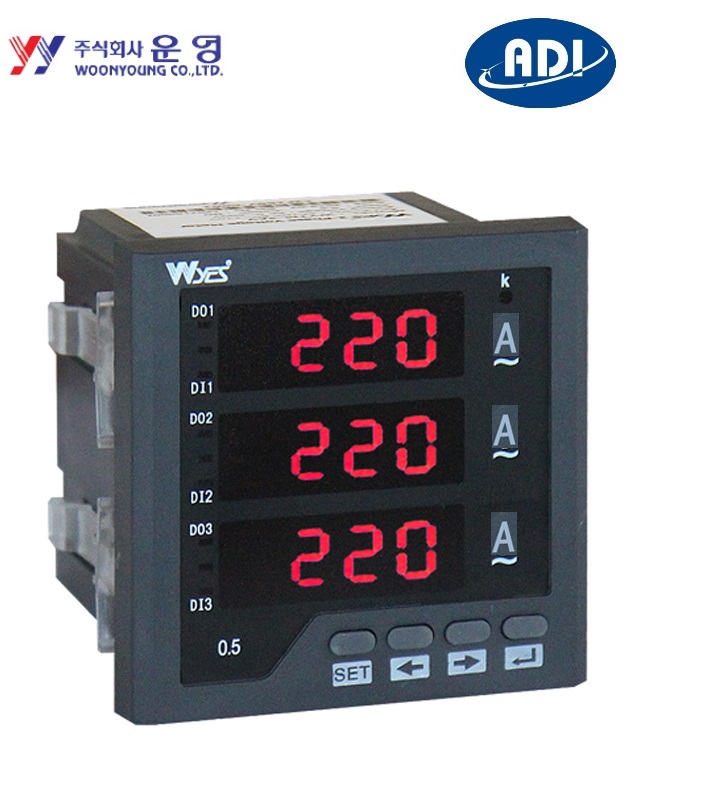 Đồng hồ đo dòng điện 3pha kĩ thuật số Woonyoung WYTM-3AA