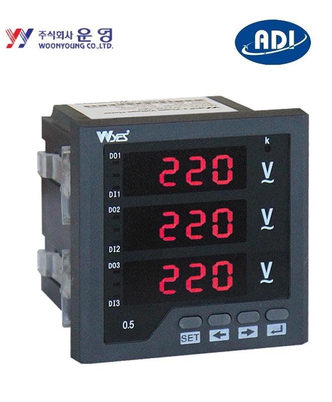 Đồng hồ đo điện áp 3pha kĩ thuật số Woonyoung WYTM-3AV